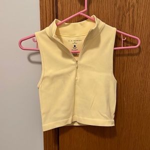 Pacsun athletic yellow crop top. Size S